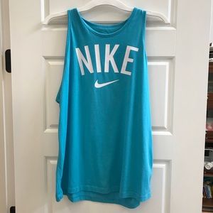 Women’s Nike Dri-fit Workout Tank, Turquoise Blue
